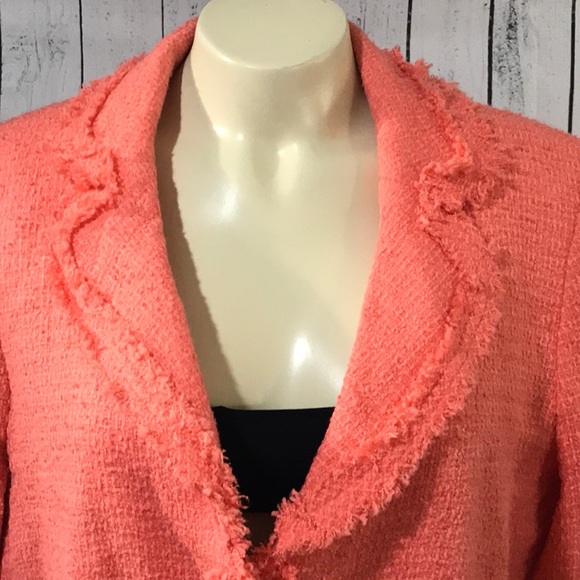 Giorgio Fiorlini textured blazer jacket 1 button closure inside lined pockets - Picture 3 of 8